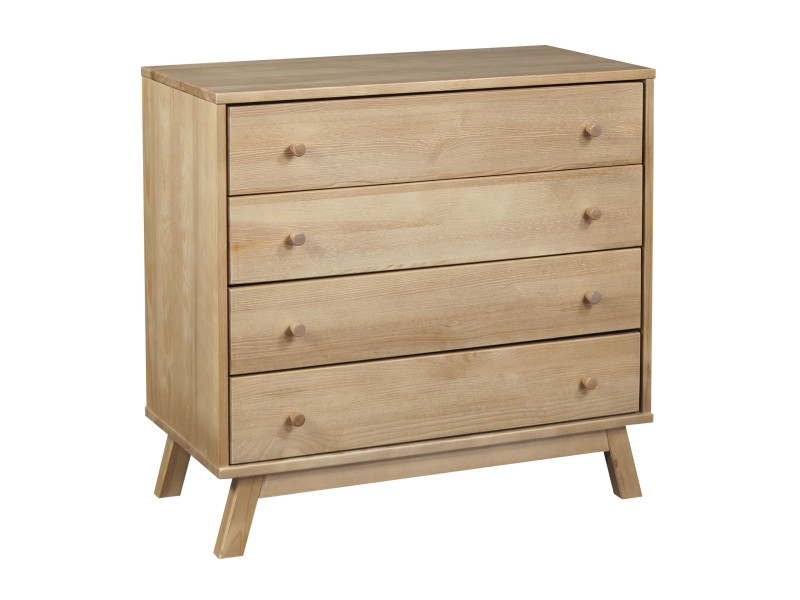 Komoda 90 cm drewniana 4 szuflady Oregon Wood I kolor dębowy 101628