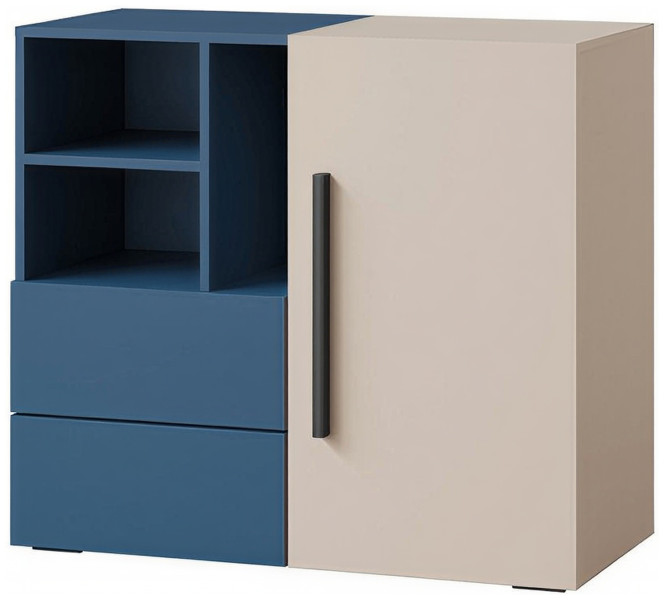 Komoda 90 cm młodzieżowa mała z szufladami kaszmir błękit LUMI 1021531