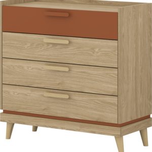 Komoda 90 cm z 4 szufladami SCANDI 1023402 Komoda 90 cm z 4 szufladami SCANDI 1023402