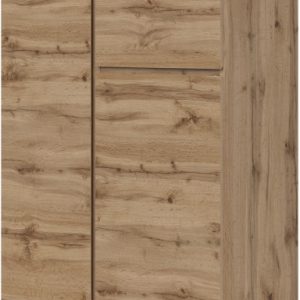 Komoda 92 cm z 2 drzwiami i półkami do salonu ASYMETRIC dąb wotan 1069511