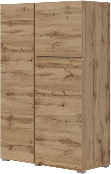 Komoda 92 cm z 2 drzwiami i półkami do salonu ASYMETRIC dąb wotan 1069511