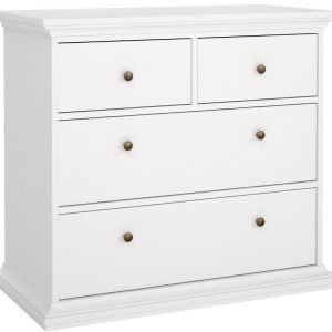 Komoda 96 cm z 4 szufladami biała PRADO 1078968 Komoda 96 cm z 4 szufladami biała PRADO 1078968