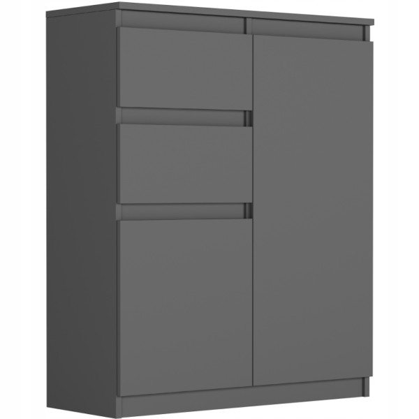 Komoda 98cm 2 drzwi 2 szuflady szafka FRAMIRE S-2 antracyt 790314