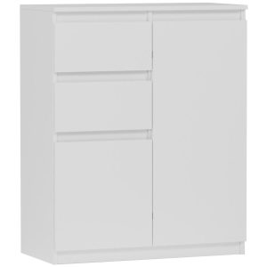 Komoda 98cm 2 drzwi 2 szuflady szafka FRAMIRE S-2 biała 790295 Komoda 98cm 2 drzwi 2 szuflady szafka FRAMIRE S-2 biała 790295
