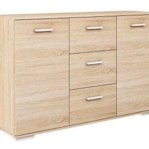 Komoda Abs 120 K3 Dąb Sonoma 120X35X75 Cm 940186 Komoda Abs 120 K3 Dąb Sonoma 120X35X75 Cm 940186