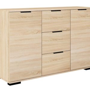 Komoda Abs 120 K3 Dąb Sonoma/K 120X35X75 Cm 940152 Komoda Abs 120 K3 Dąb Sonoma/K 120X35X75 Cm 940152