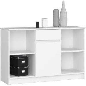 Komoda AKORD B17 Biała 120 cm Biały mat 6 półek 120x40x77 cm 302844 Komoda AKORD B17 Biała 120 cm Biały mat 6 półek 120x40x77 cm 302844