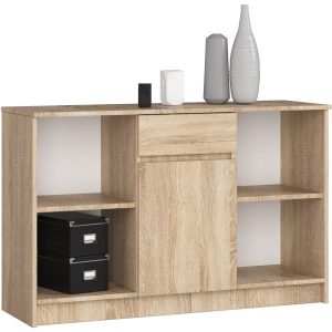 Komoda AKORD B17 Dąb Sonoma 120 cm mat 6 półek 120x40x77 cm 302846 Komoda AKORD B17 Dąb Sonoma 120 cm mat 6 półek 120x40x77 cm 302846