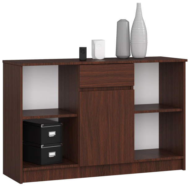Komoda AKORD B17 Wenge 120 cm Wenge mat 6 półek 120x40x77 cm 302837