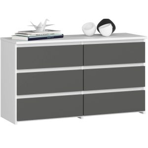Komoda AKORD CL100 Biała 100cm Grafit Szary mat 100x35x57cm 301324 Komoda AKORD CL100 Biała 100cm Grafit Szary mat 100x35x57cm 301324