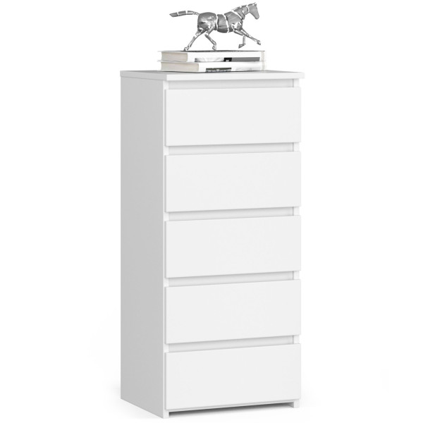 Komoda AKORD CL5 Biała 40 cm 5 szuflad 40x35x92 cm 301344