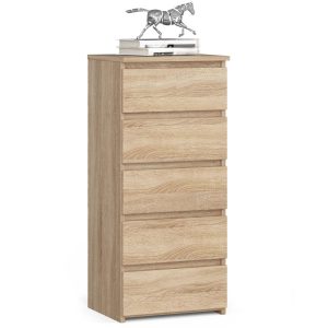 Komoda AKORD CL5 Dąb Sonoma 40 cm Dąb Sonoma mat 40x35x92 cm 301319 Komoda AKORD CL5 Dąb Sonoma 40 cm Dąb Sonoma mat 40x35x92 cm 301319