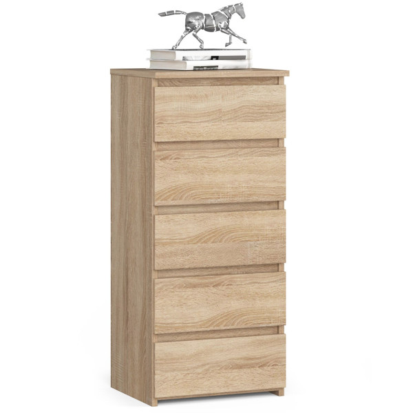 Komoda AKORD CL5 Dąb Sonoma 40 cm Dąb Sonoma mat 40x35x92 cm 301319