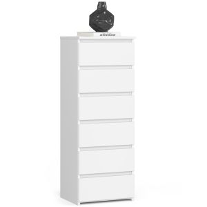 Komoda AKORD CL6 Biała 40 cm fronty Biały mat 40x35x109 cm 301294 Komoda AKORD CL6 Biała 40 cm fronty Biały mat 40x35x109 cm 301294