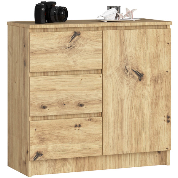 Komoda AKORD JERRY Dąb Artisan 80 cm mat 80x35x77 cm 302562