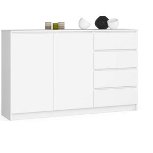 Komoda AKORD K013 Biała 160 cm Biały mat 160x40x99 cm 302611 Komoda AKORD K013 Biała 160 cm Biały mat 160x40x99 cm 302611