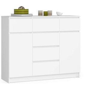 Komoda AKORD K017 Biała 120 cm Biały mat 120x40x99 cm 302006 Komoda AKORD K017 Biała 120 cm Biały mat 120x40x99 cm 302006