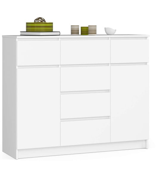 Komoda AKORD K017 Biała 120 cm Biały mat 120x40x99 cm 302006