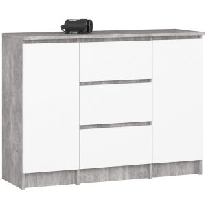 Komoda akord k100 beton, biały 101x35x76 cm 709741 Komoda akord k100 beton, biały 101x35x76 cm 709741