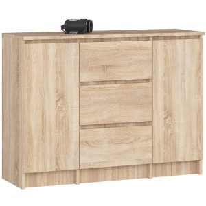 Komoda akord k100 dąb sonoma 101x35x76 cm 709742 Komoda akord k100 dąb sonoma 101x35x76 cm 709742
