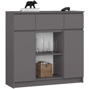 Komoda akord k100 grafit szary 101x35x98 cm 709750 Komoda akord k100 grafit szary 101x35x98 cm 709750