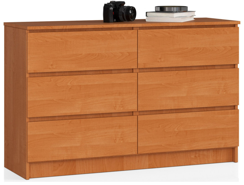 Komoda AKORD K120 Olcha 120 cm 6 szuflad 120x40x77 cm 302007