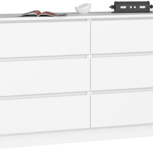 Komoda AKORD K140 Biała 138 cm Biały mat 138x40x77 cm 302738 Komoda AKORD K140 Biała 138 cm Biały mat 138x40x77 cm 302738