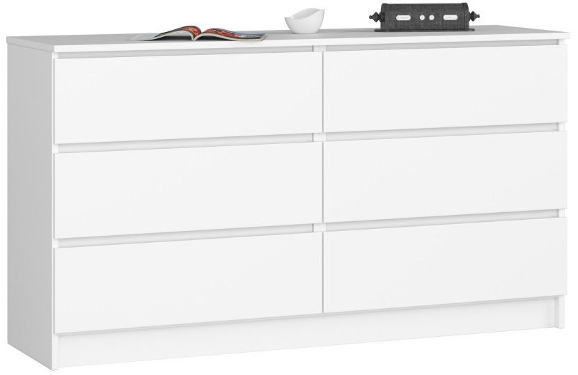 Komoda AKORD K140 Biała 138 cm Biały mat 138x40x77 cm 302738