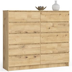 Komoda AKORD K140 Dąb Artisan 138 cm mat 138x40x121 cm 302046