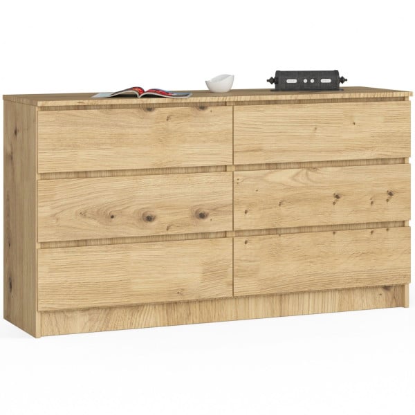 Komoda AKORD K140 Dąb Artisan 138 cm mat 138x40x77 cm 302725