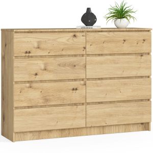 Komoda AKORD K140 Dąb Artisan 138 cm mat 138x40x99 cm 302744