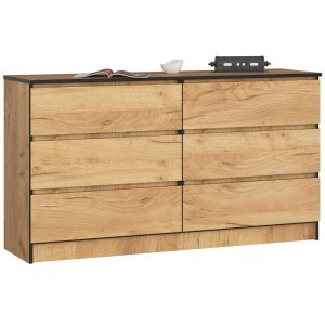 Komoda AKORD K140 Dąb Craft 138cm Dąb Craft mat 138x40x77cm 302703