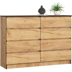 Komoda AKORD K140 Dąb Craft 138cm Dąb Craft mat 138x40x99cm 302773