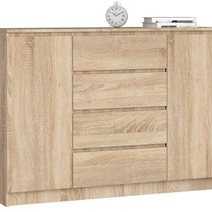 Komoda AKORD K140 Dąb Sonoma 138 cm mat 138x40x99 cm 302043