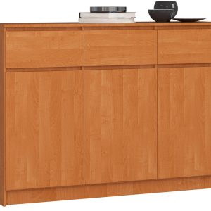 Komoda AKORD K140 Olcha 138 cm 3 drzwi mat 138x40x99 cm 302737