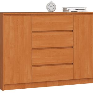 Komoda AKORD K140 Olcha 138 cm kolor Olcha mat 138x40x99 cm 302074