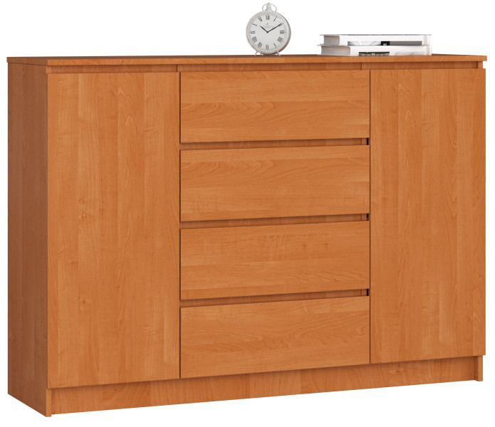 Komoda AKORD K140 Olcha 138 cm kolor Olcha mat 138x40x99 cm 302074