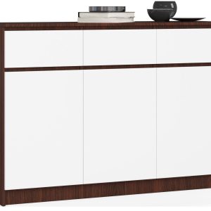 Komoda AKORD K140 Wenge 138 cm Biały mat 138x40x99 cm 302765