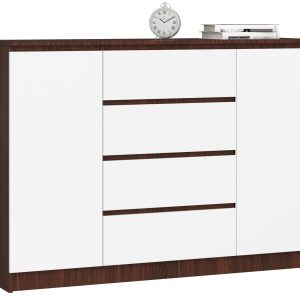 Komoda AKORD K140 Wenge 138 cm kolor Biały mat 138x40x99 cm 302048