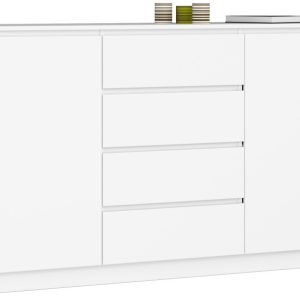 Komoda AKORD K160 Biała 160 cm kolor Biały mat 160x40x99 cm 302621