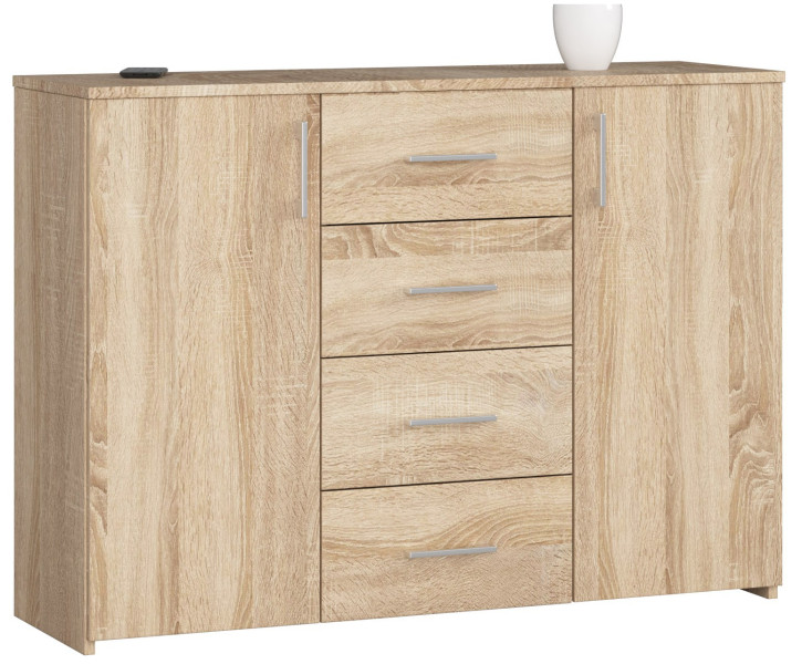 Komoda AKORD K45 Dąb Sonoma 110 cm mat 110x35x80 cm 302742