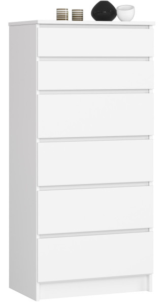 Komoda AKORD K60 Biała 60 cm Biały mat 60x40x130 cm 302507