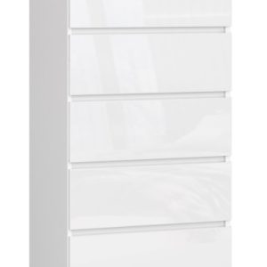 Komoda AKORD K60 Biała 60 cm Biały Połysk 60x40x121 cm 302494 Komoda AKORD K60 Biała 60 cm Biały Połysk 60x40x121 cm 302494