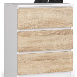Komoda AKORD K60 Biała 60 cm Dąb Sonoma mat 60x40x77 cm 302575 Komoda AKORD K60 Biała 60 cm Dąb Sonoma mat 60x40x77 cm 302575