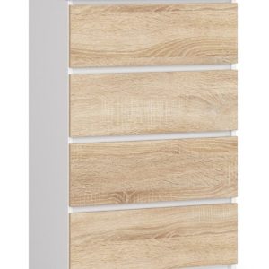 Komoda AKORD K60 Biała 60 cm Dąb Sonoma mat 60x40x99 cm 302592 Komoda AKORD K60 Biała 60 cm Dąb Sonoma mat 60x40x99 cm 302592