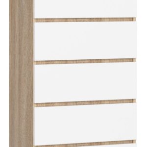 Komoda AKORD K60 Dąb Sonoma 60 cm Biały mat 60x40x130 cm 302516