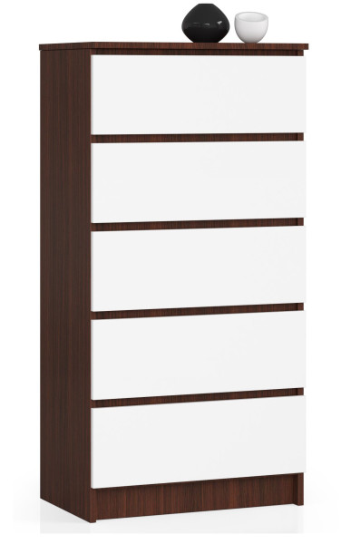 Komoda AKORD K60 Wenge 60 cm Biały mat 60x40x121 cm 302604