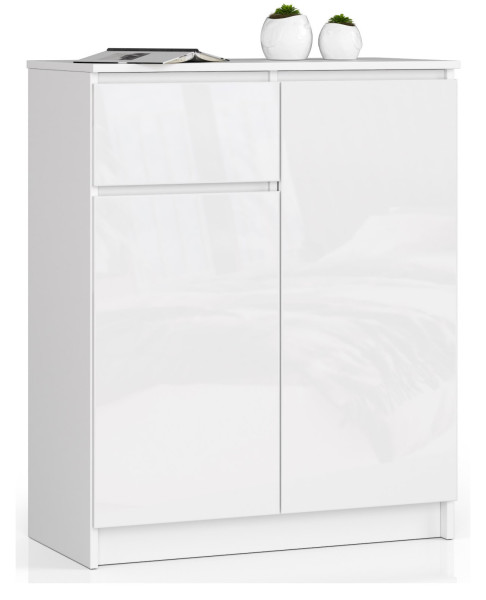Komoda AKORD K80 Biała 80 cm Biały Połysk 80x40x99 cm 302526