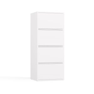 Komoda ALMA Biała Szafka 4 Drzwi 4 Półki 943828