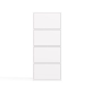 Komoda ALMA Biała Szafka 4 Drzwi 4 Półki 619842